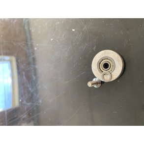 Alu. Skive for afstand med leje og bolt