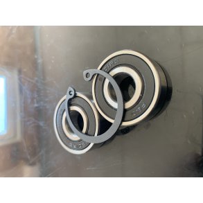 Lejer for aksel med lsering